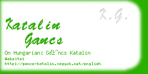 katalin gancs business card